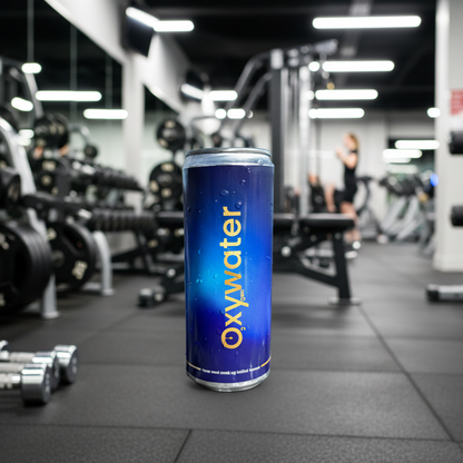 Oxywater står inne i et treningsstudio